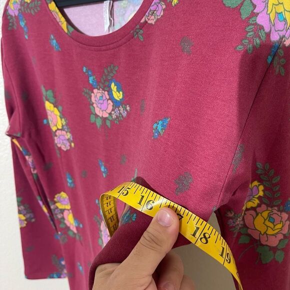 435 Matilda Jane Floral Burgundy Dress - Picture 4 of 5